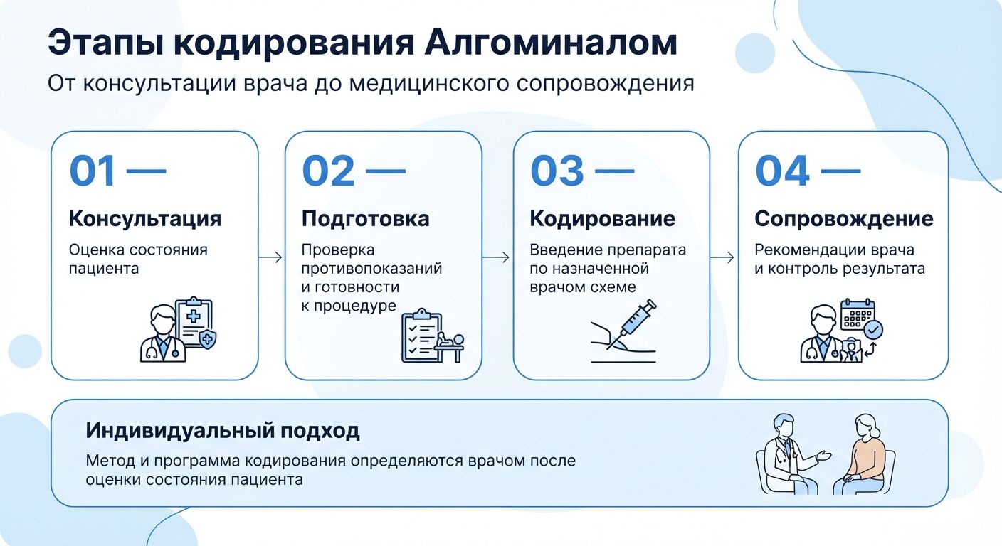 Кодирование препаратом «Алгоминал» в Осинниках инфографика